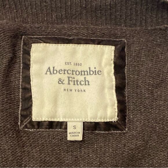 Abercrombie and Fitch Dark Brown Wool/Rabbit Hair Blend Cardigan Women's Size S - Picture 2 of 15